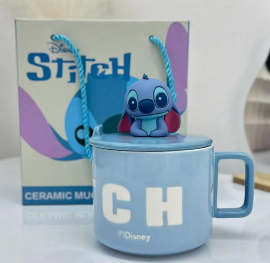 Mug de Stitch con tapa