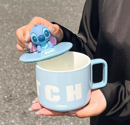 Mug de Stitch con tapa