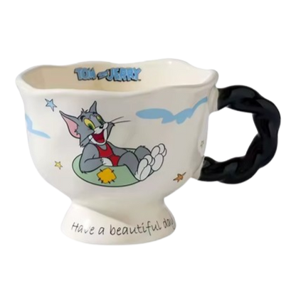 Mug de Tom y Jerry mango trensado