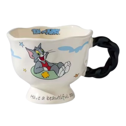 Mug de Tom y Jerry mango trensado